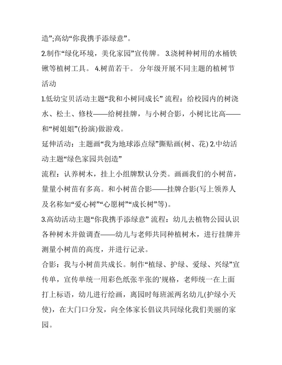 2023年幼儿园植树节活动策划书(通用12篇)_第3页
