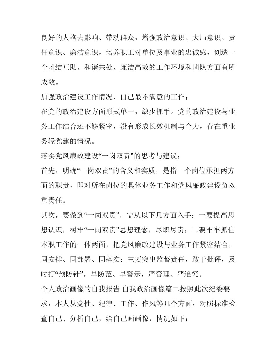 2023年个人政治画像的自我报告 自我政治画像(五篇)_第2页