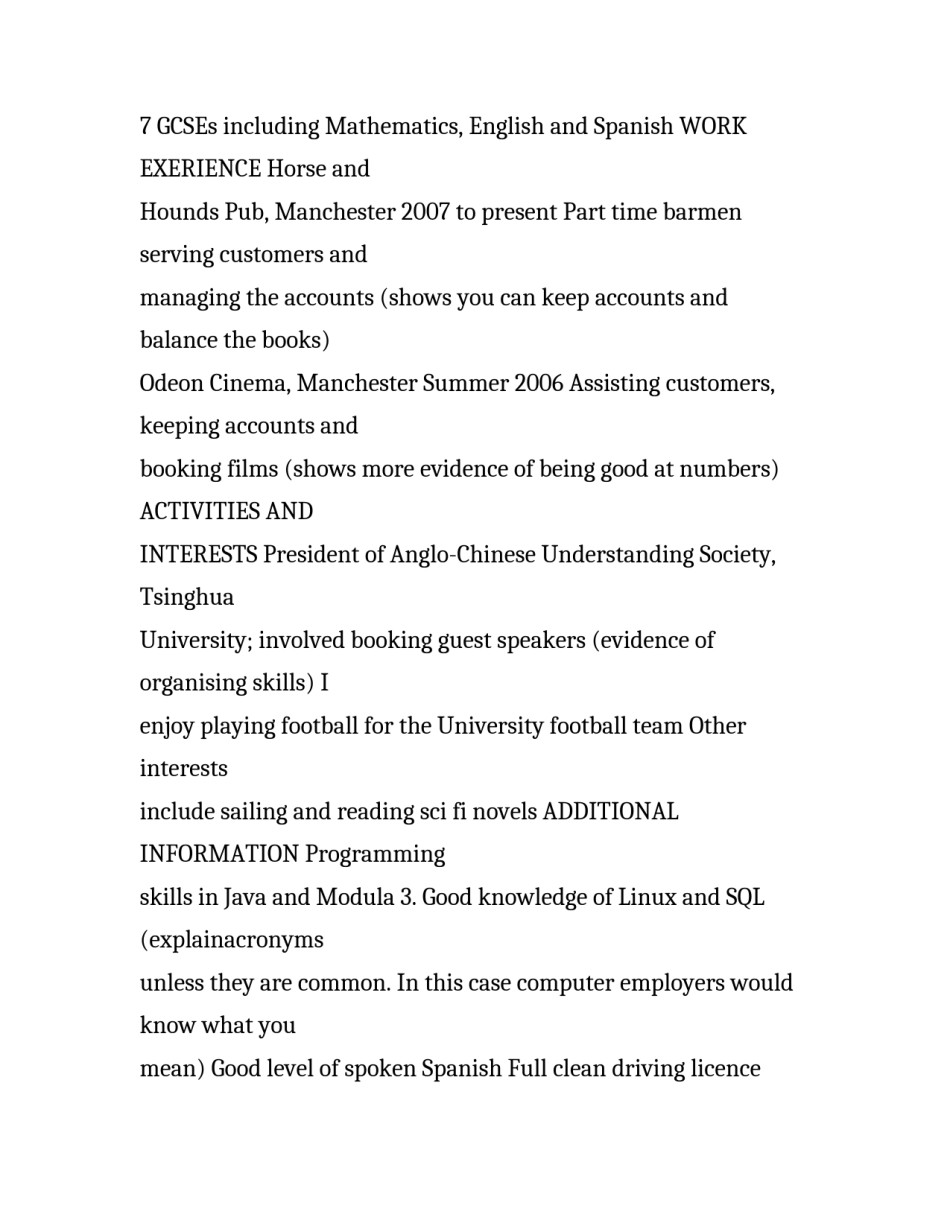 个人英文简历模板_第3页