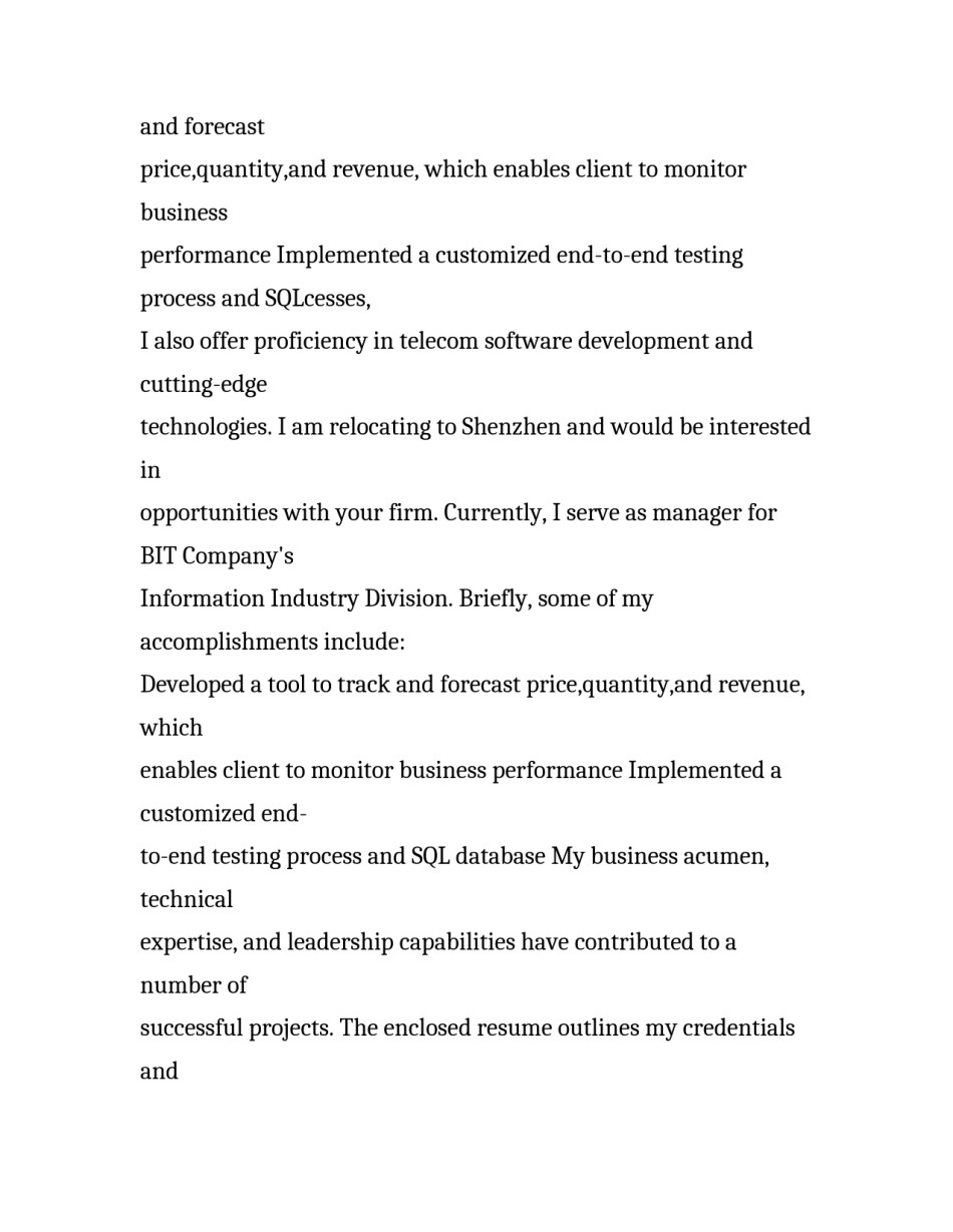 英文求职信经典范文_第2页