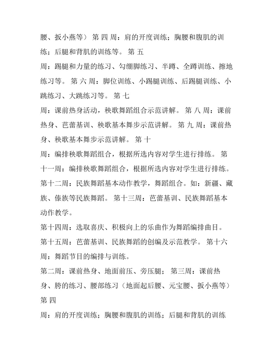 最新拉丁舞蹈教学计划(4篇)_第2页