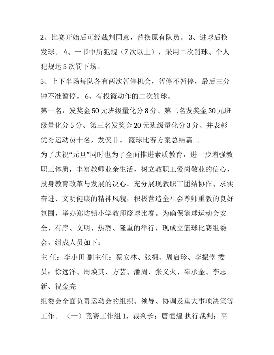 2023年篮球比赛方案总结(六篇)_第3页