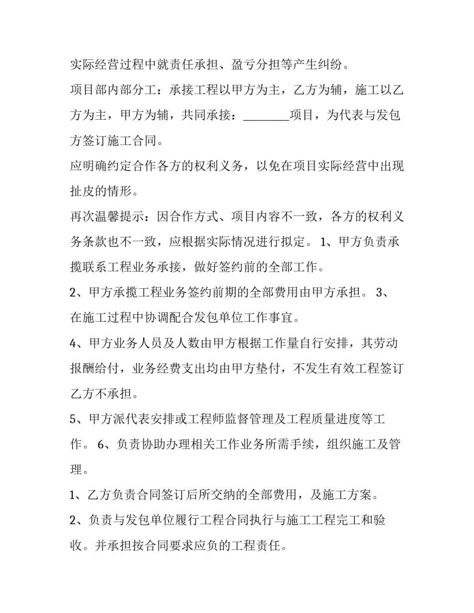 项目合作股份协议书(七篇)_第2页