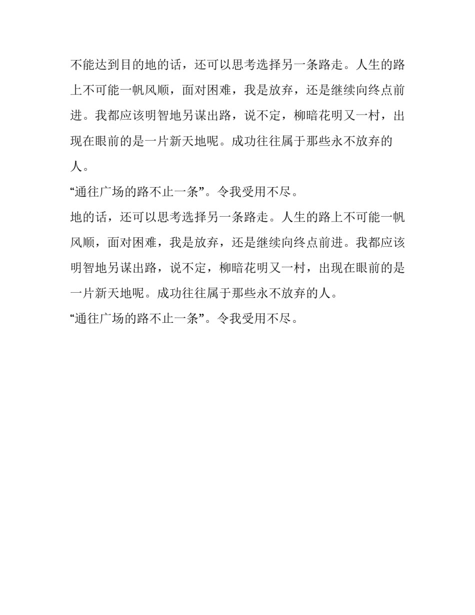 通往广场的路不止一条的读后感500字_第2页