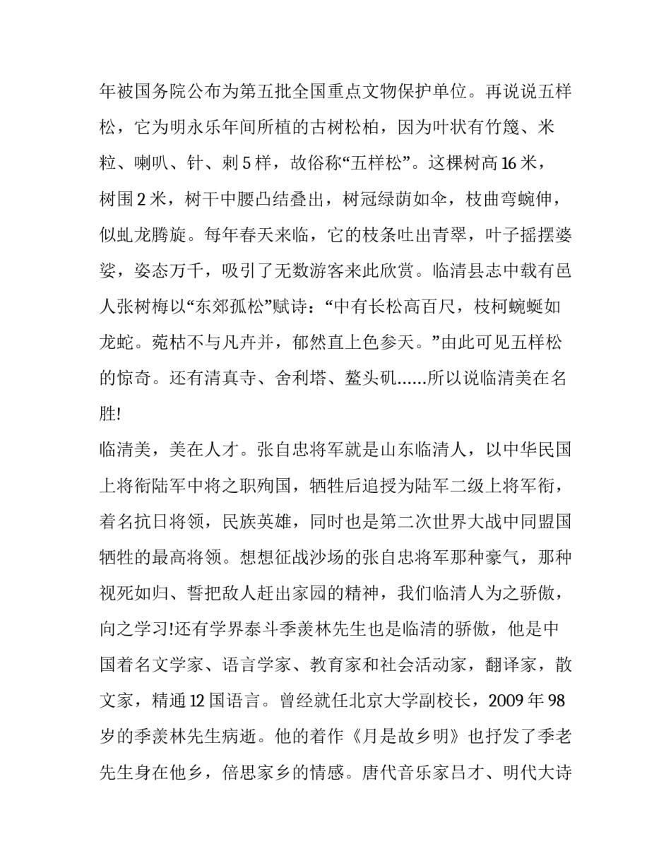 临清美美临清_1200字作文_第3页