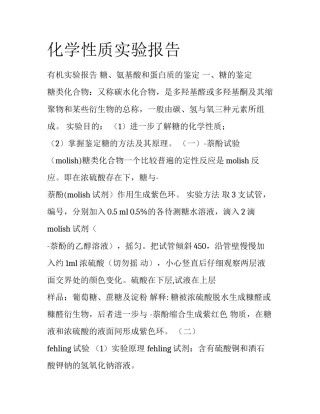 化学性质实验报告