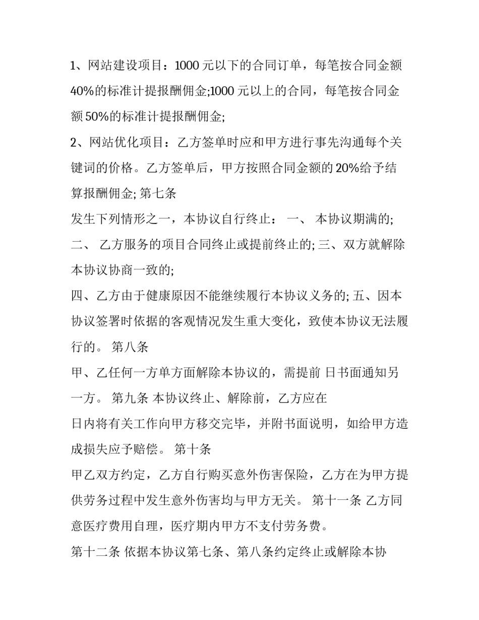 兼职劳务协议模板_第3页