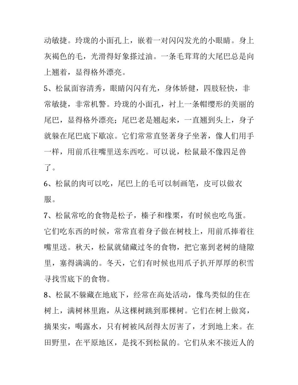 描写松鼠的段落：这是只不大的小松鼠_第2页