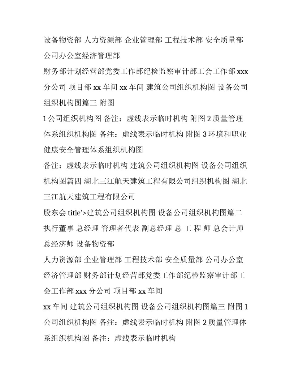 2023年建筑公司组织机构图 设备公司组织机构图(4篇)_第2页