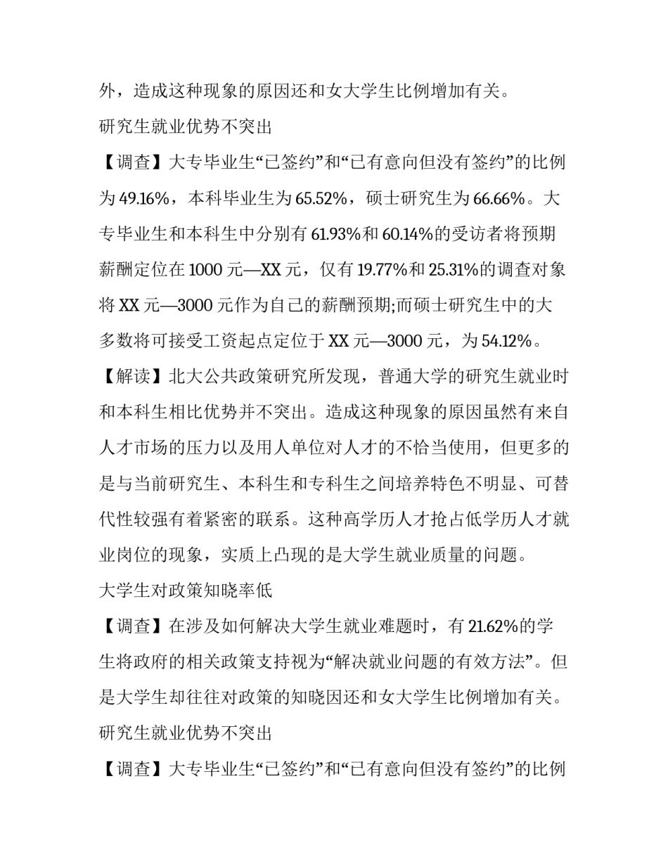 关于大学生就业状况调查报告范文_第2页
