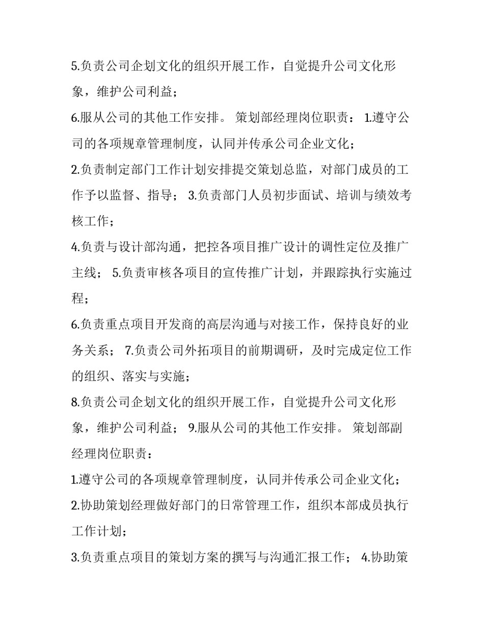 策划师工作职责(四篇)_第2页