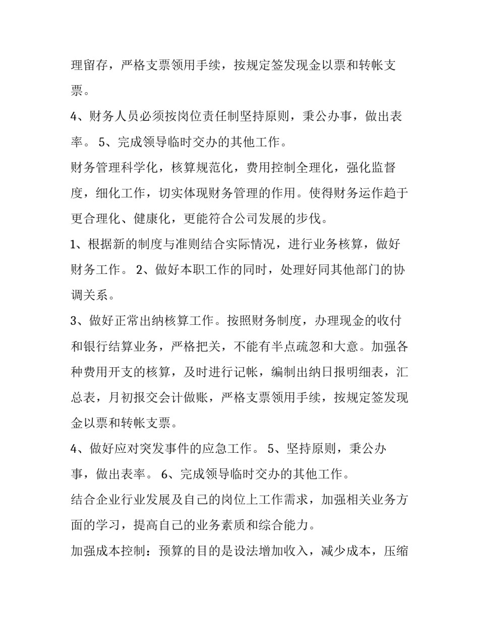 2023年出纳工作计划和目标(5篇)_第2页