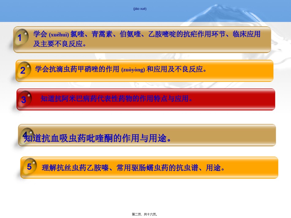 2022年医学专题—-7抗寄生虫药.ppt_第2页