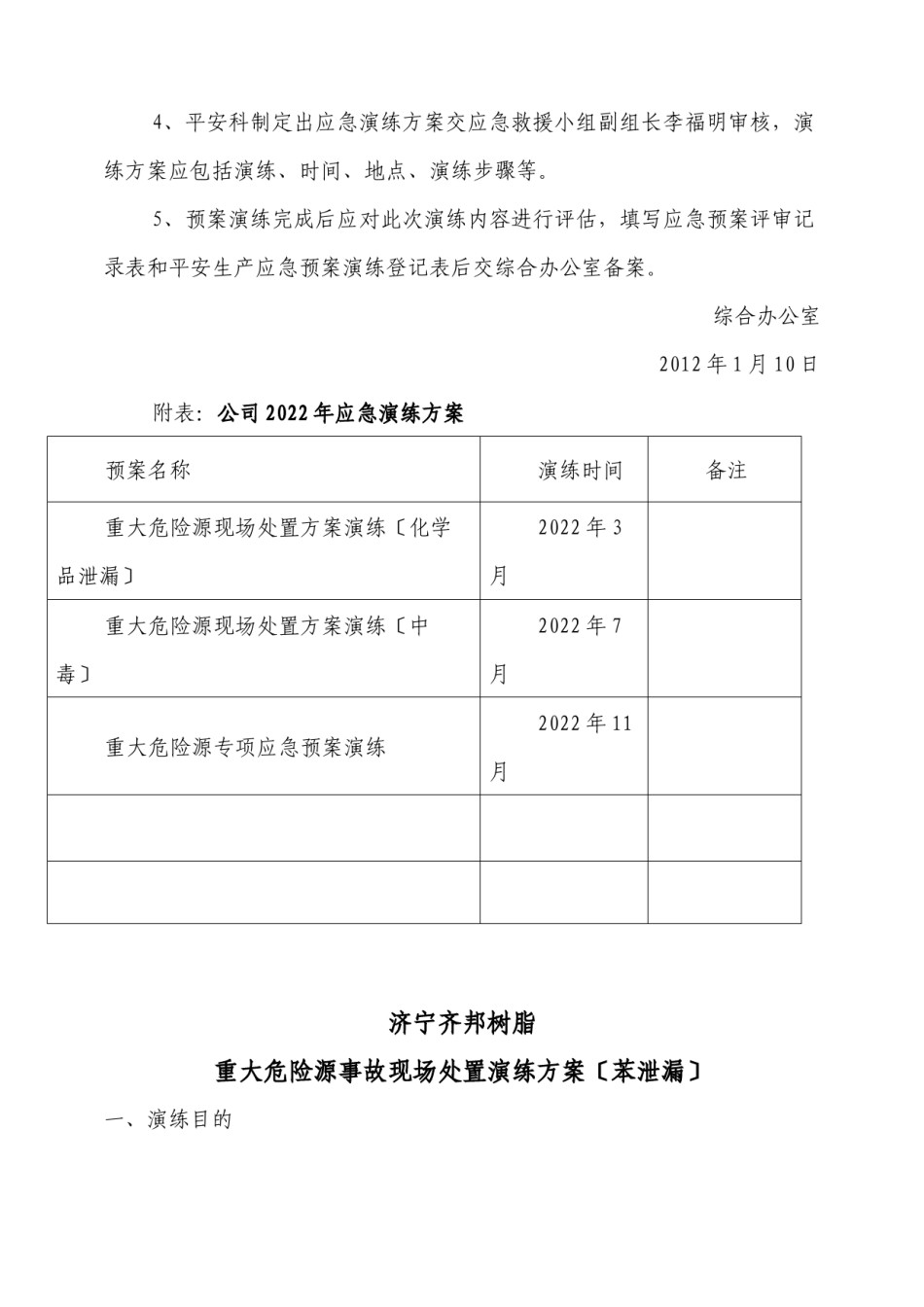 2022年医学专题—【2019年整理】重大危险源事故应急救援预案演练.docx_第3页
