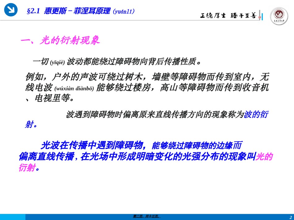 2022年医学专题—§2.1-惠更斯-菲涅耳原理.ppt_第2页