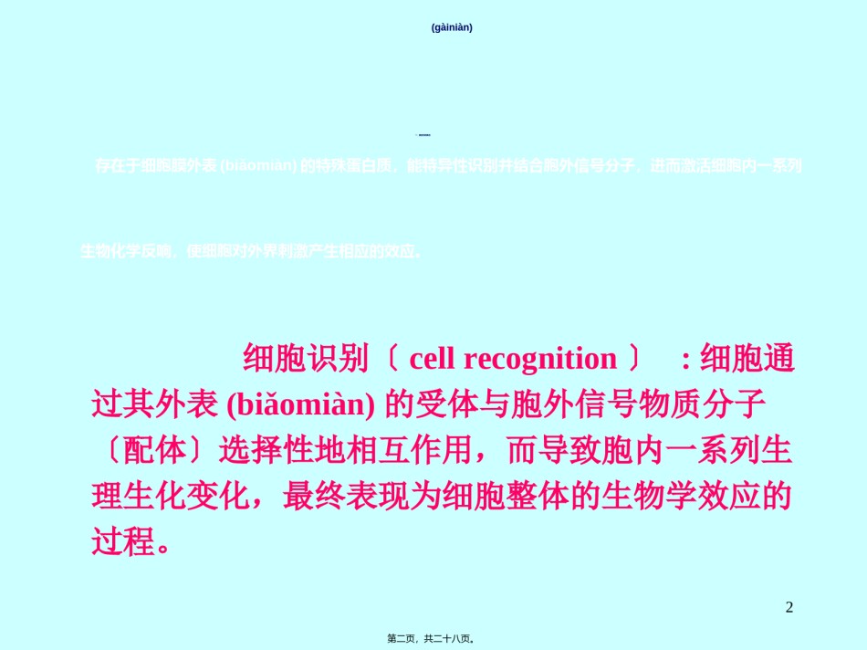 2022年医学专题—-膜受体与细胞识别课稿.ppt_第2页