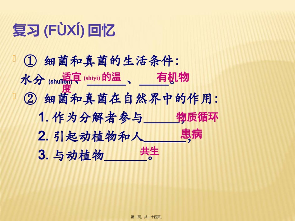 2022年医学专题—、4、5人类对细菌和真菌的利用.ppt_第1页