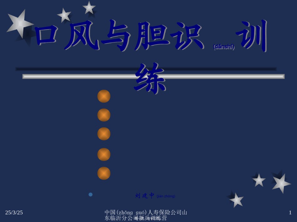 2022年医学专题—[个人][修身]口风与胆识训练.ppt_第1页