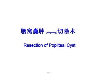 2022年医学专题—[精品]胭窝囊肿除术.ppt
