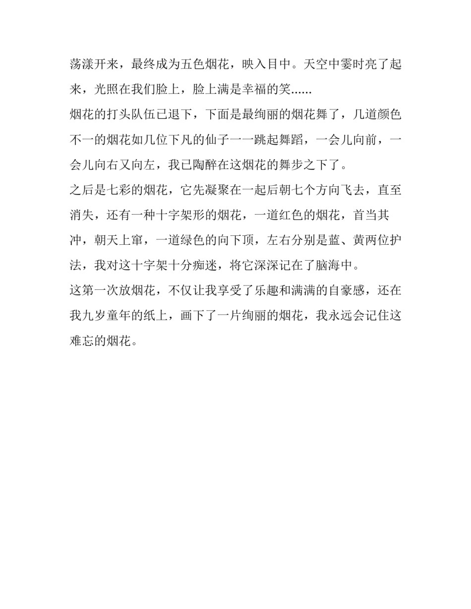 第一次放烟花_难忘的第一次作文600字_第2页