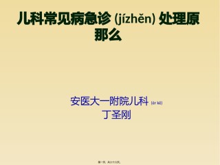 2022年医学专题—.1儿童常见病急诊处理原则.pptx