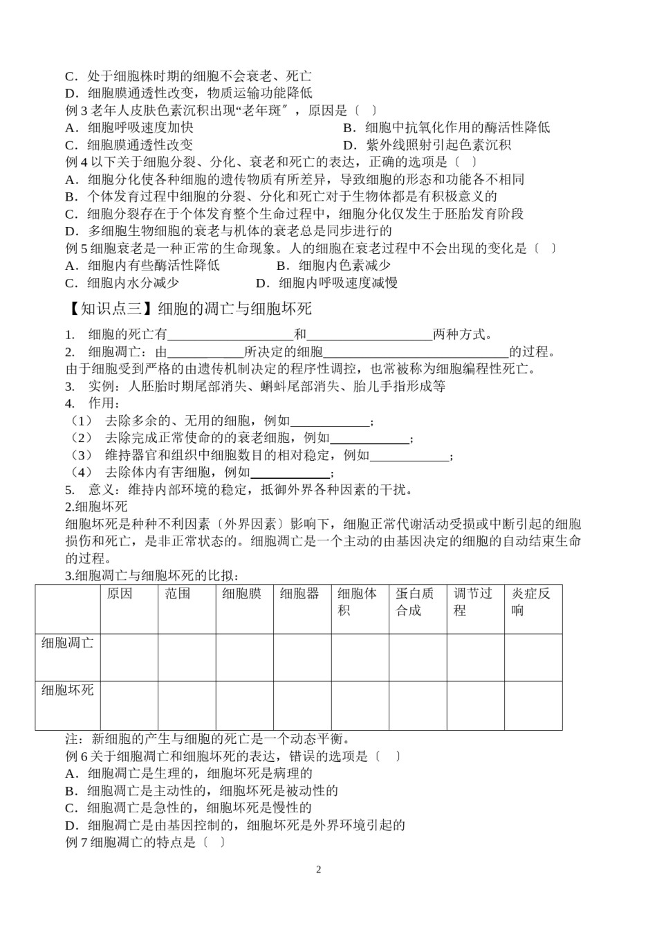 2022年医学专题—.3.4细胞的衰老和凋亡以及细胞癌变导学案.docx_第2页