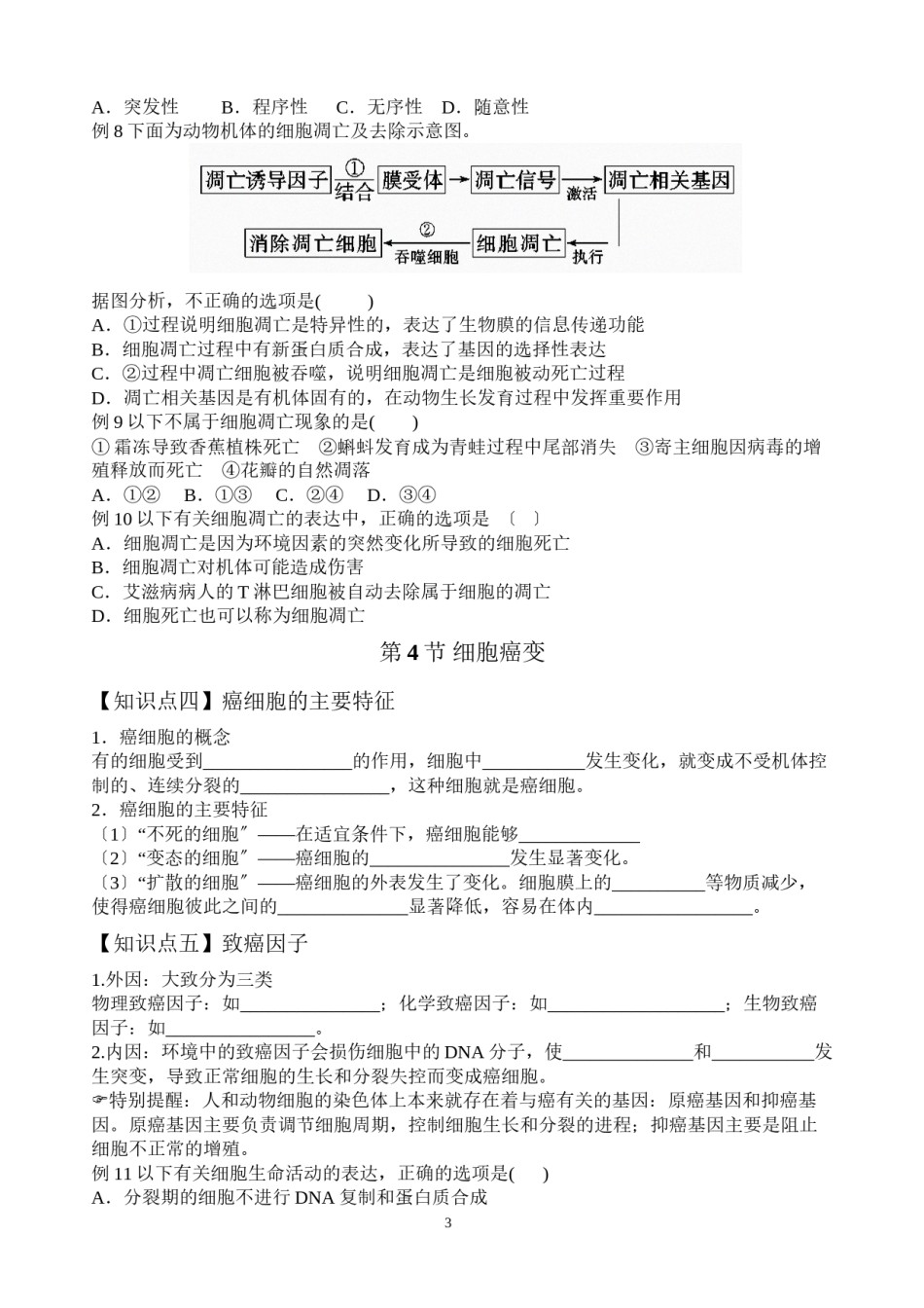 2022年医学专题—.3.4细胞的衰老和凋亡以及细胞癌变导学案.docx_第3页
