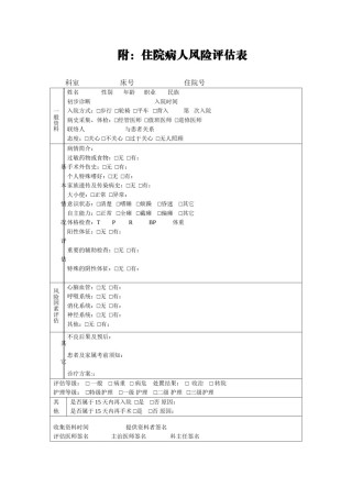 2022年医学专题—.4.1.1住院病人风险评估表.doc