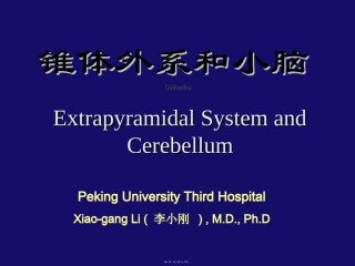 2022年医学专题—.锥体外系和小脑(2007进修).ppt