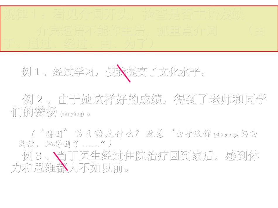 2022年医学专题—[1].辨析病句之成分残缺或赘余.ppt_第3页