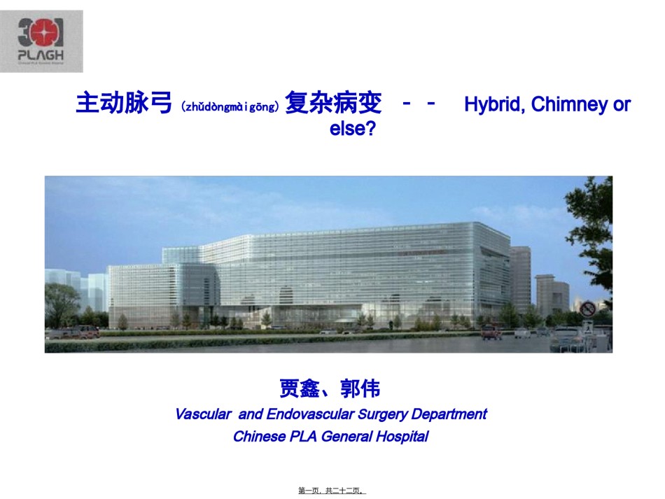 2022年医学专题—[精品]主动脉弓复杂病变--HybridChmneyorelse.ppt_第1页
