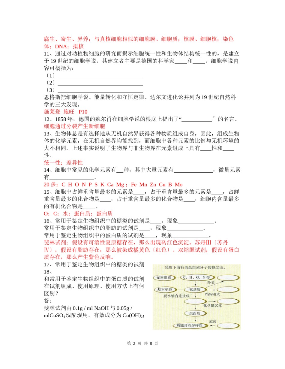 2022年医学专题—《分子与细胞》第123章知识回顾.docx_第2页