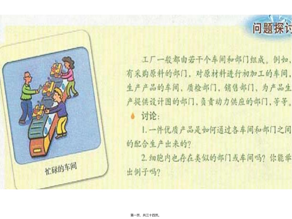 2022年医学专题—《细胞器--系统内的分工合作》(人教版必修1).ppt_第1页