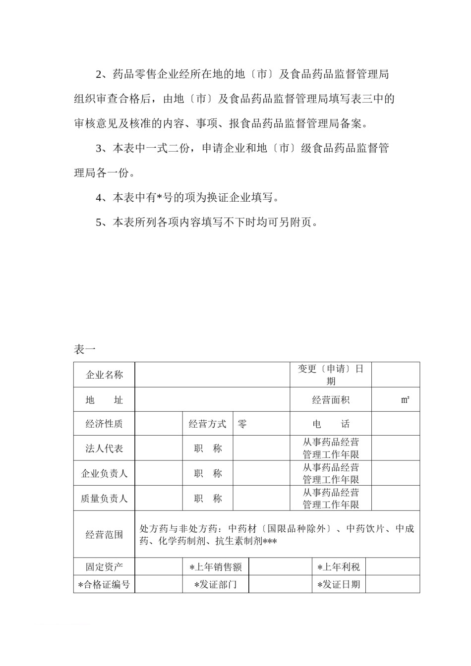 2022年医学专题—《药品经营许可证事项变更》经营范围变更提供资料表格范文.docx_第3页