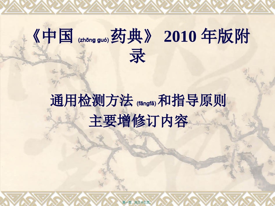 2022年医学专题—《中国药典》2010年版附录.ppt_第1页