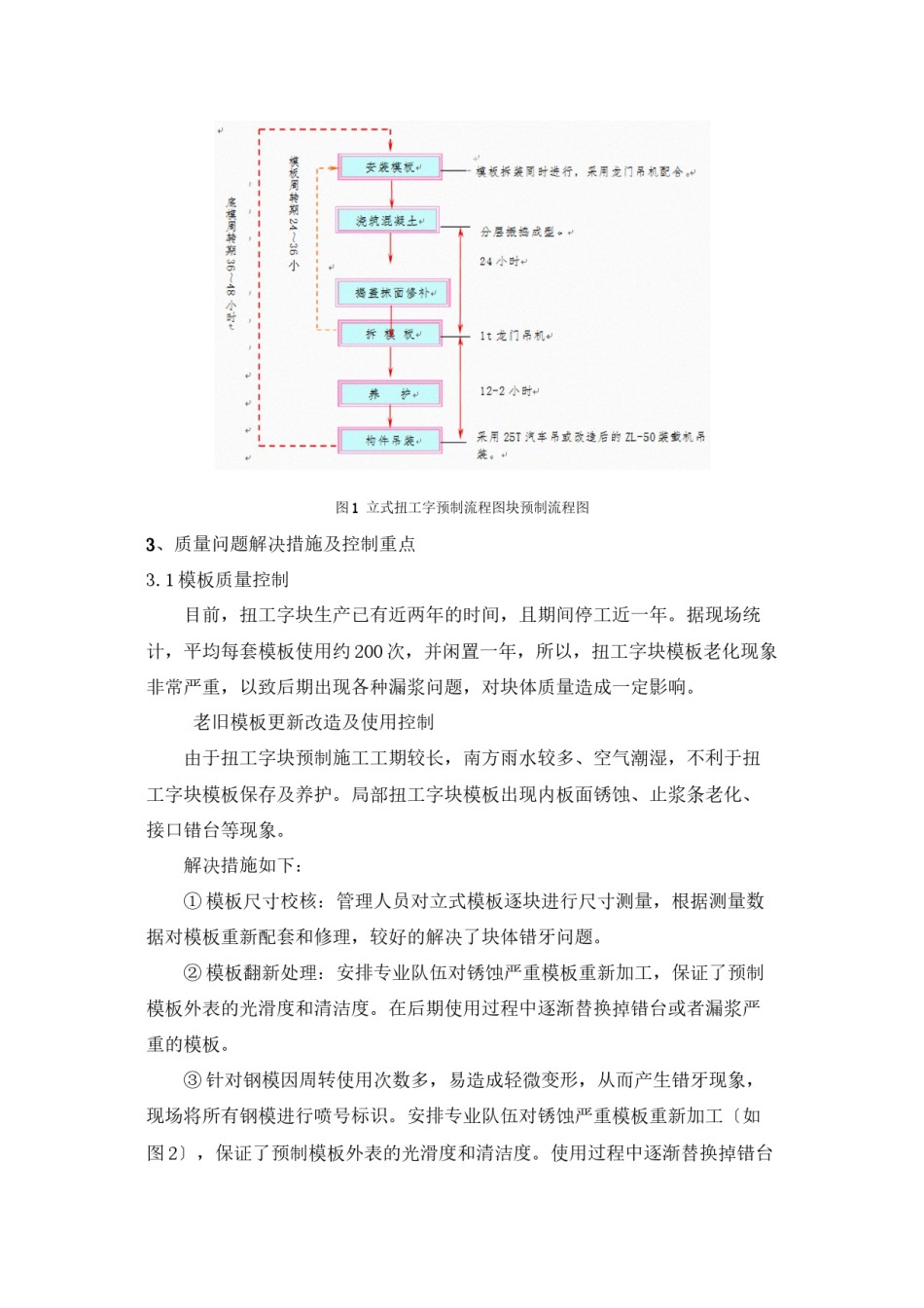 2022年医学专题—【3】立式扭工字块预制通病防治措施研究.docx_第2页