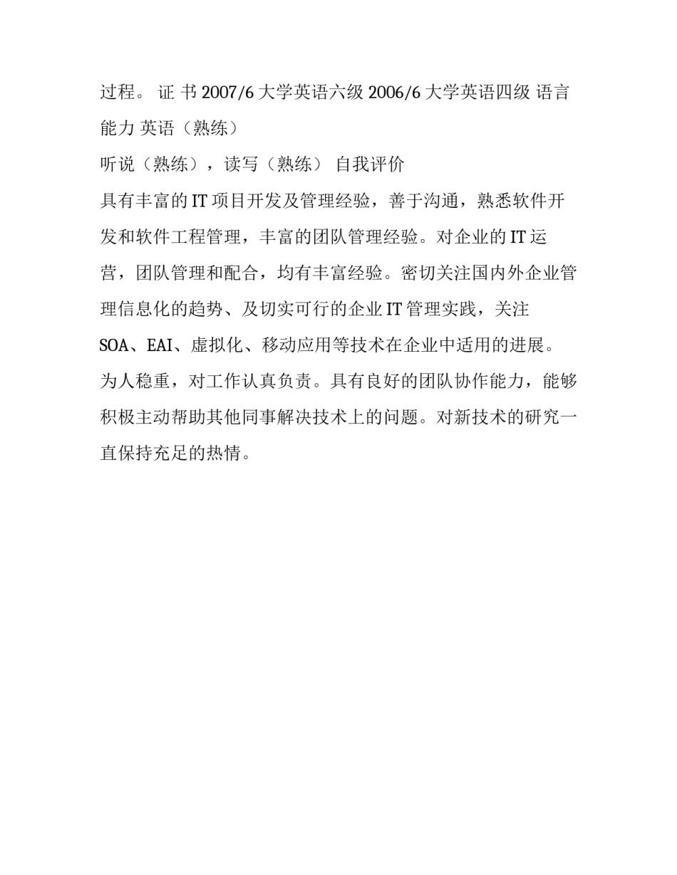 信息技术经理个人简历模板_第3页