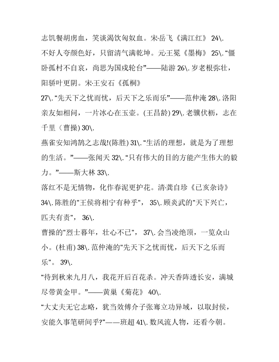 关于雄心壮志的名言_第3页