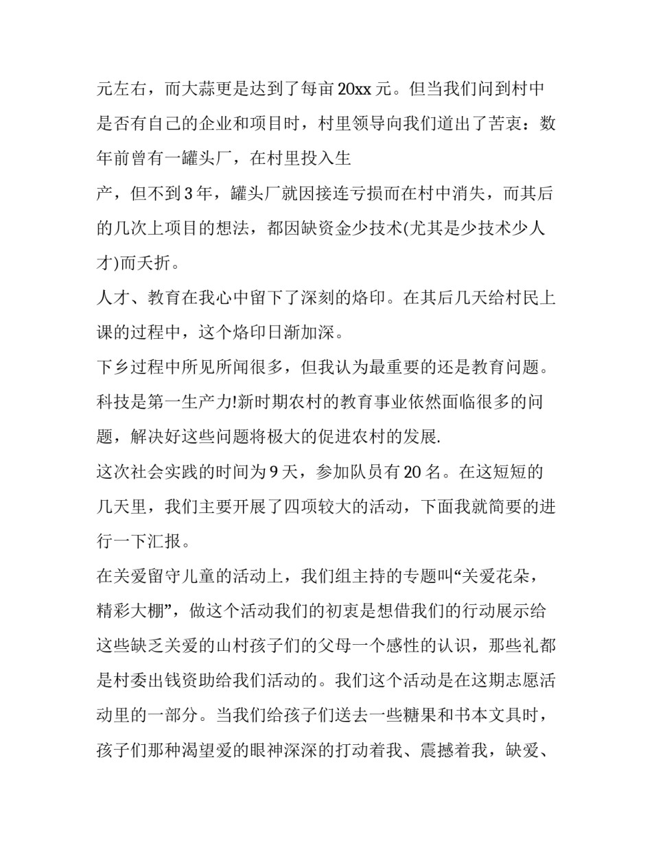 寒假农村实践报告(五篇)_第3页