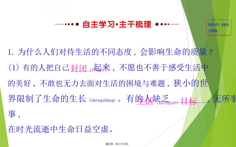 2022年医学专题—7活出生命的精彩+(共22张PPT).ppt_第3页