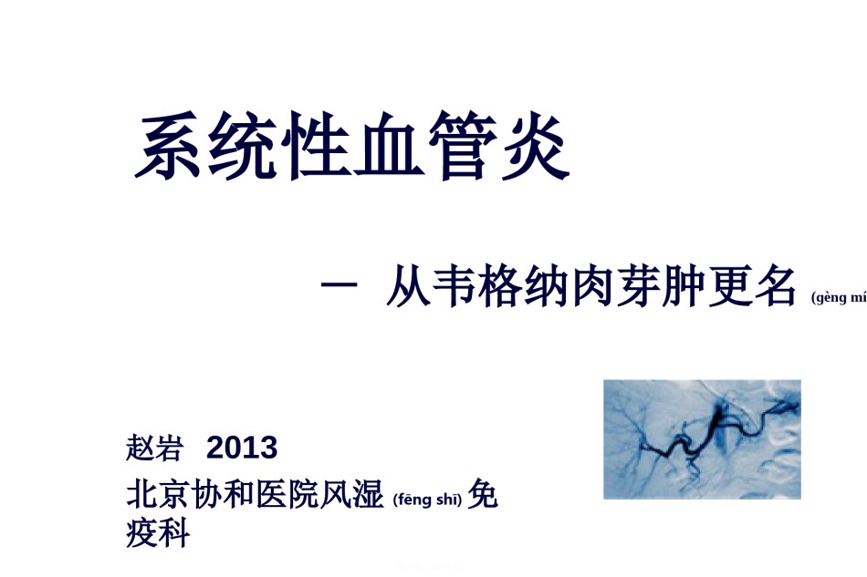 2022年医学专题—爱爱医资源-系统性血管炎2013.ppt_第1页