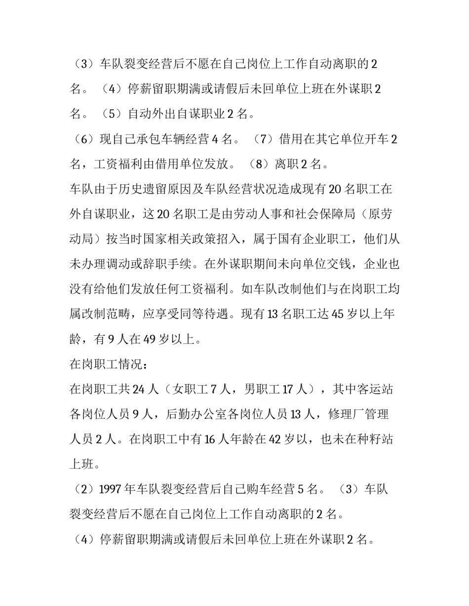 汽车队现状专项的调查报告_第2页