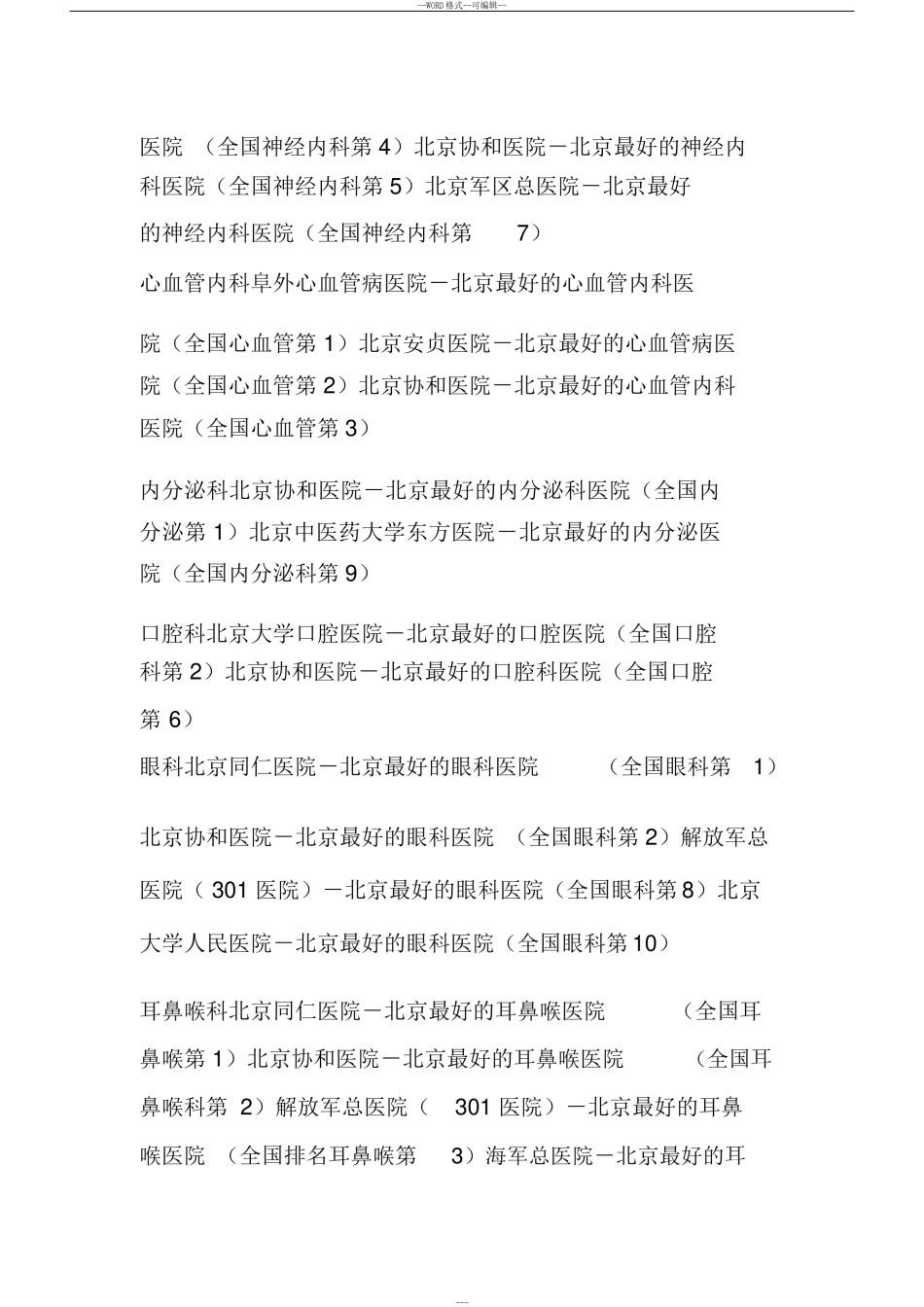 2022年医学专题—北京各大医院科室强项一览-值得收藏!.doc_第3页