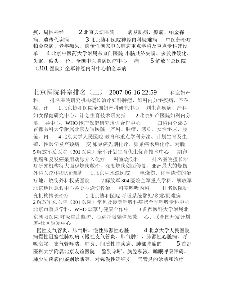 2022年医学专题—北京医院著名科室排名.docx_第2页