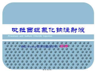 2022年医学专题—吡拉西坦氯化钠注射液-基药定稿.ppt