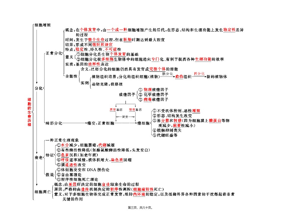 2022年医学专题—必修1--第五单元--第二讲--细胞的分化、衰老、凋亡和癌变.ppt_第3页