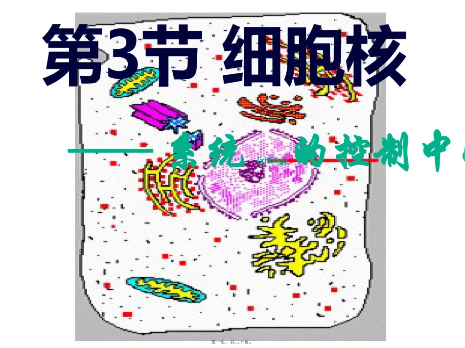 2022年医学专题—必修1-第3章-第3节-细胞核.pptx_第1页