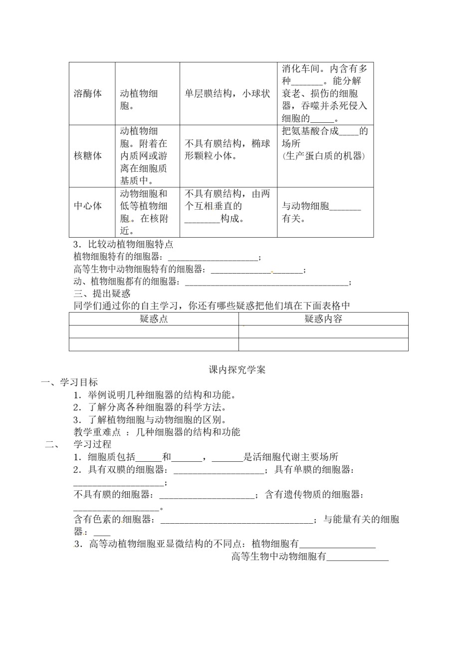 2022年医学专题—必修一第三章第2节《细胞器——系统内的分工合作》导学案.docx_第2页