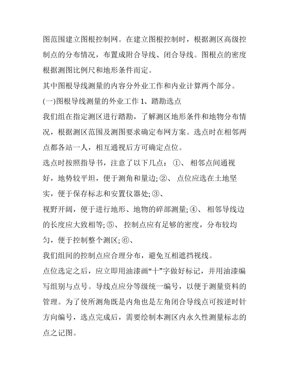 道路工程测量实习报告范文_第3页