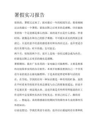 署假实习报告